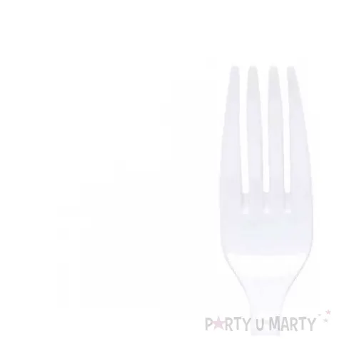 sztucce plastikowe coconut bialy amscan 19 5 cm 24 szt