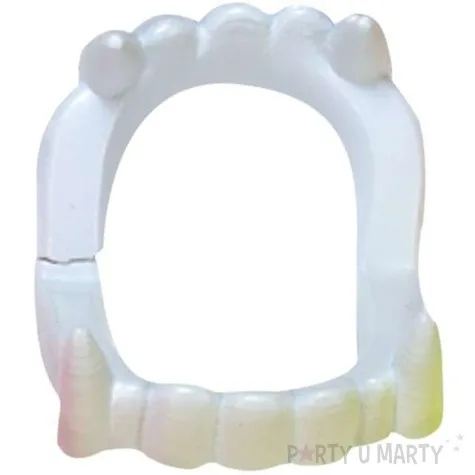 sztuczne zeby dracula biale amscan