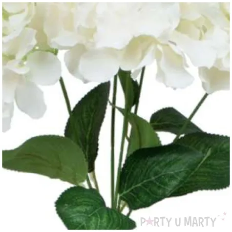 sztuczny kwiat bukiet hortensja biala bomm 45 cm