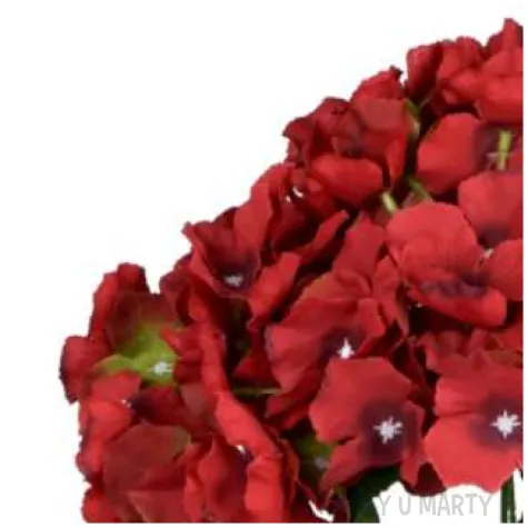 sztuczny kwiat bukiet hortensja czerwona bomm 45 cm