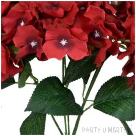 sztuczny kwiat bukiet hortensja czerwona bomm 45 cm