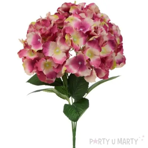 sztuczny kwiat bukiet hortensja rozowo kremowa bomm 45 cm
