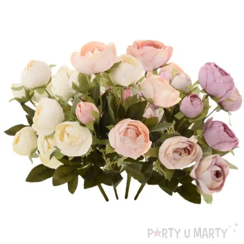 sztuczny kwiat bukiet kamelia fioletowa bomm 45 cm