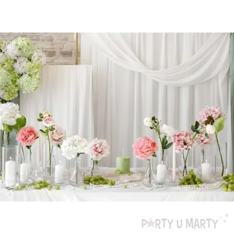 sztuczny kwiat do stroikow i bukietow hortensja dekoracja na wesele komunie biala 69 cm