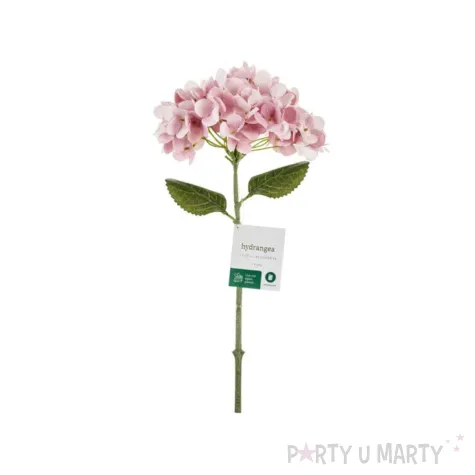 sztuczny kwiat do stroikow i bukietow hortensja dekoracja na wesele komunie rozowa jasna 35 cm