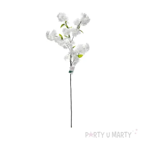 sztuczny kwiat do stroikow i bukietow kwitnaca wisnia dekoracja na wesele komunie biala 97 cm