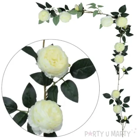 sztuczny kwiat girlanda piwonia bomm 180 cm