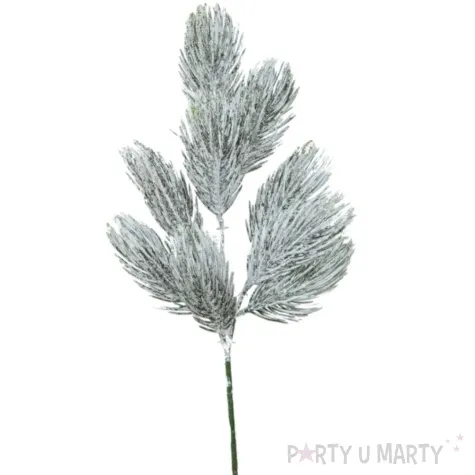 sztuczny kwiat sosna osniezona galazka iglasta bomm 41 cm