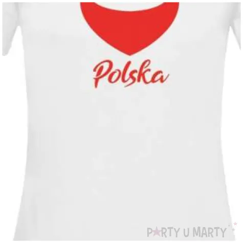 t shirt z nadrukiem polska serce kibica biala arpex s