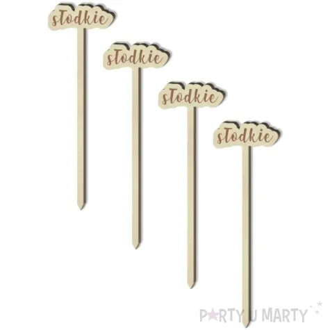 tabliczka candy bar slodkie drewniana 13 cm 4 szt