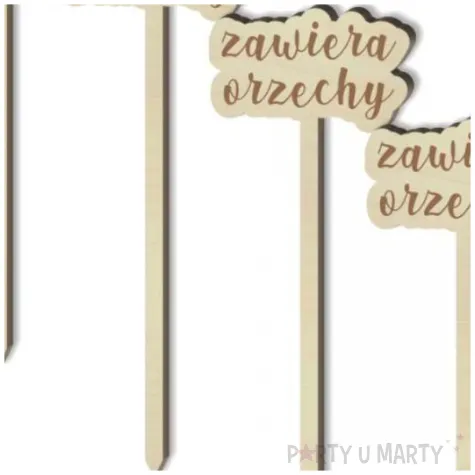 tabliczka candy bar zawiera orzechy drewniana 13 cm 4 szt