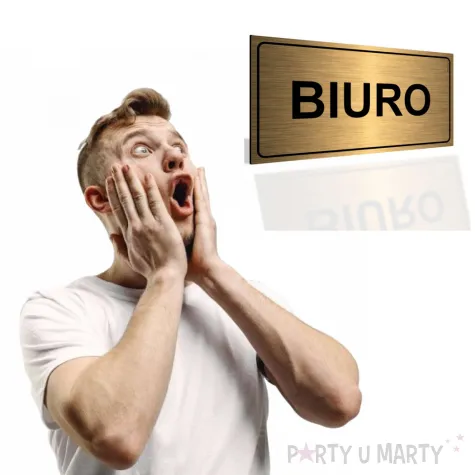 tabliczka informacyjna znak na drzwi biuro zloty do urzedu pracy firmy 20x10 cm