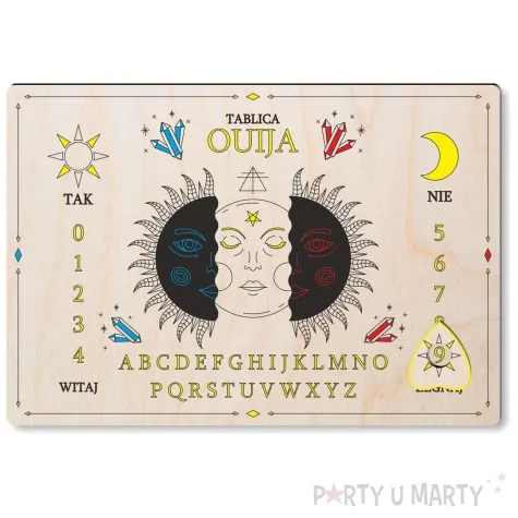 tabliczka ouija ksiezyc drewno 300x200mm