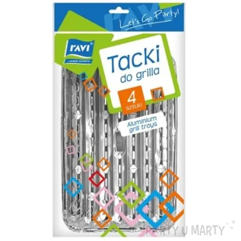 tacka do grilla prostokatna ravi 22x34 cm 4 szt