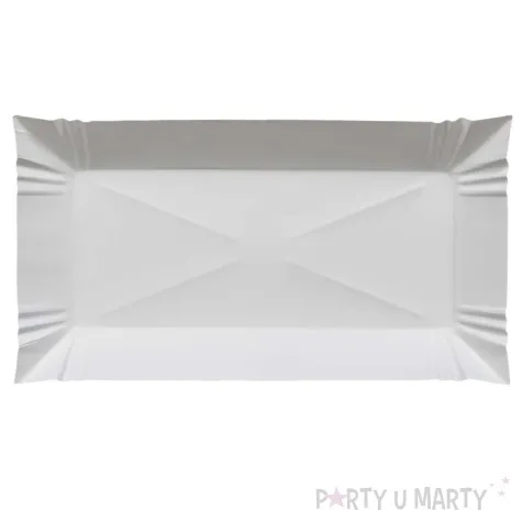 tacka papierowa prostokatna bialy polkrys 13 x 20 cm 100 szt