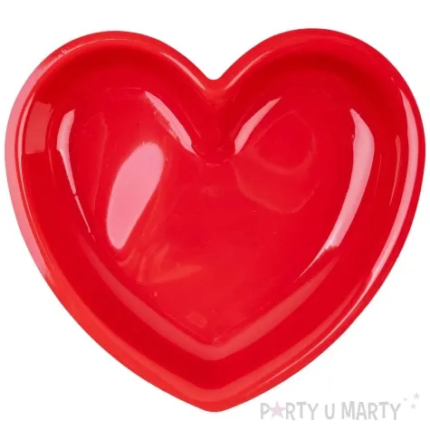 talerz serce czerwony funnyfashion 23 x 22 cm