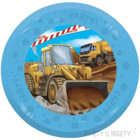 talerzyk plastikowy construction budowa ladowarka niebieski procos 21 cm 1 szt