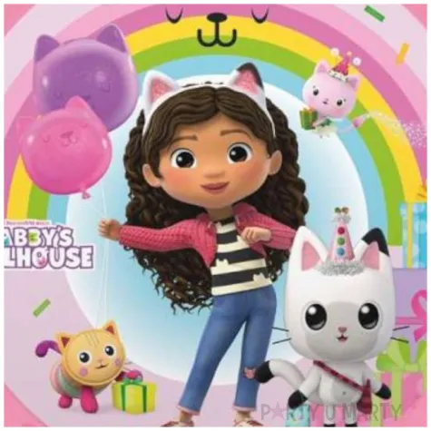 talerzyk plastikowy gabbys dollhouse rozowy jasny procos 21 cm