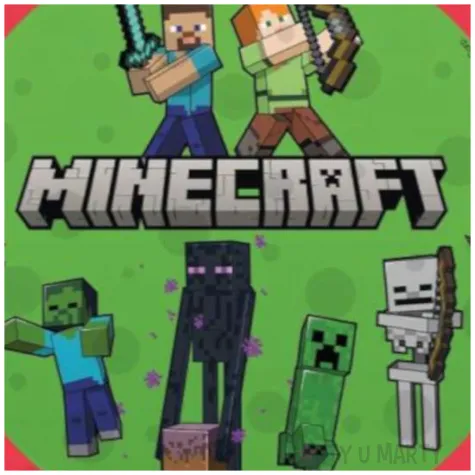 talerzyk plastikowy minecraft steve alex creeper enderman czerwony procos 21 cm 1 szt