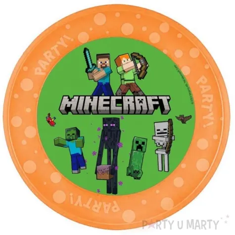talerzyk plastikowy minecraft steve alex creeper enderman procos 21 cm 1 szt