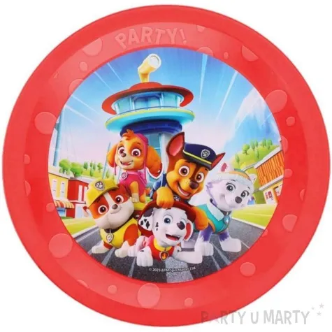 talerzyk plastikowy paw patrol czerwony procos 21 cm