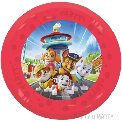 talerzyk plastikowy paw patrol czerwony procos 21 cm