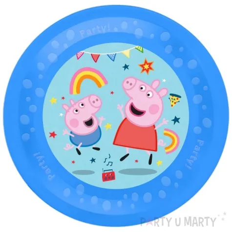talerzyk plastikowy peppa i george niebieski procos 21 cm 1szt