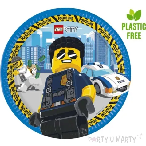 talerzyki lego city procos 23 cm 8 szt