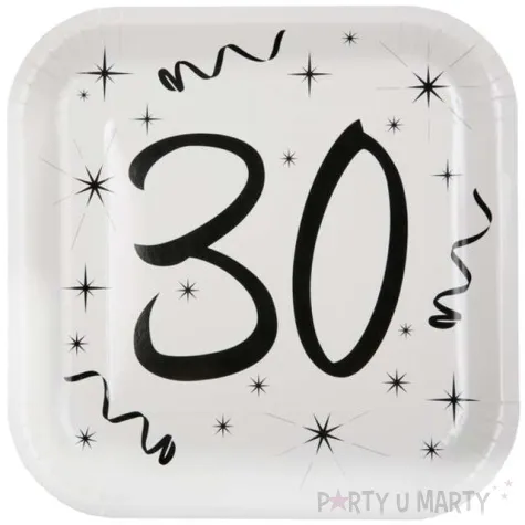 talerzyki papierowe 30 white santex 23 cm 10 szt