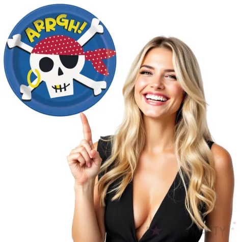 talerzyki papierowe ahoj piraci unique 23 cm 8 szt