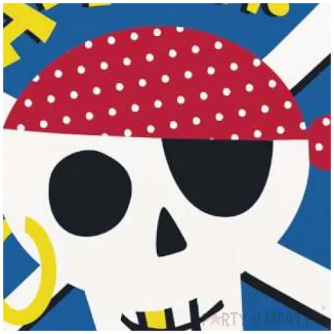 talerzyki papierowe ahoj piraci unique 23 cm 8 szt