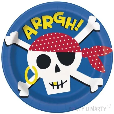 talerzyki papierowe ahoj piraci unique 23 cm 8 szt