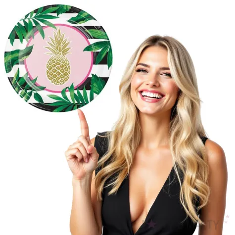 talerzyki papierowe ananas godan 25 4 cm 8 szt