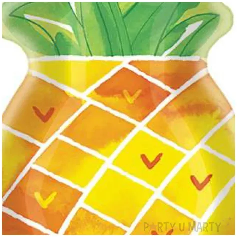 talerzyki papierowe ananas hawajskie party amscan