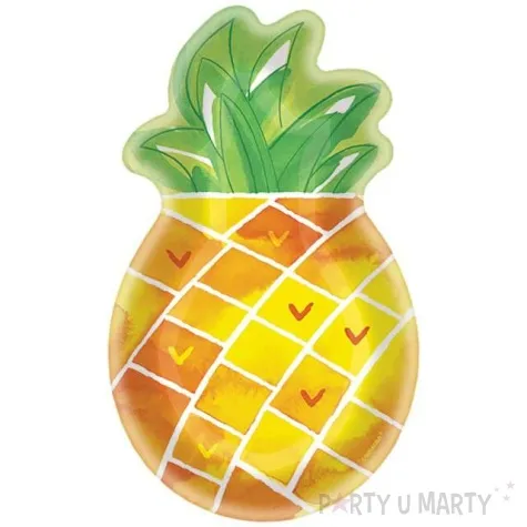 talerzyki papierowe ananas hawajskie party amscan
