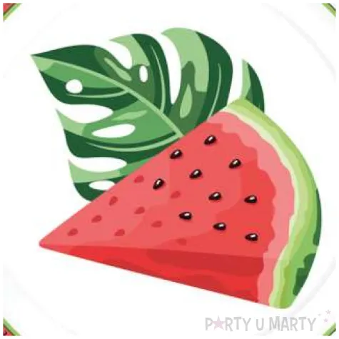 talerzyki papierowe arbuz paw 23 cm 10 szt