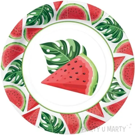 talerzyki papierowe arbuz paw 23 cm 10 szt
