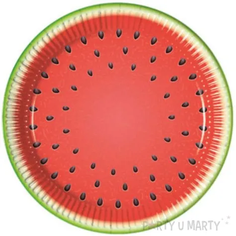 talerzyki papierowe arbuz procos 23 cm 8 szt