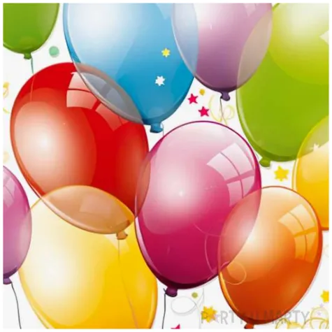 talerzyki papierowe balony mix maki 23 cm 8 szt