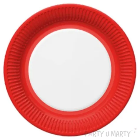 talerzyki papierowe candy czerwone maki 18 cm 8 szt