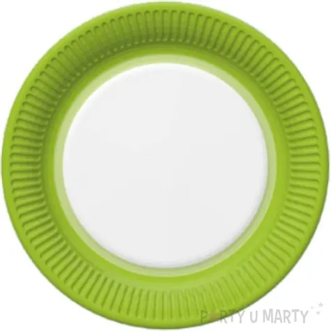 talerzyki papierowe candy zielone jasne maki 18 cm 8 szt