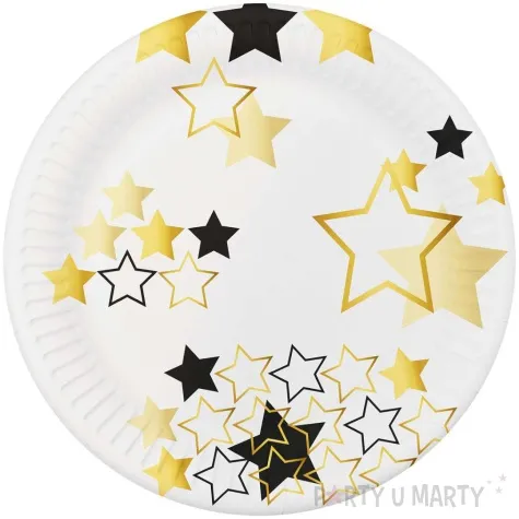 talerzyki papierowe celebrate gwiazdki bialy arpex 18 cm 8 szt