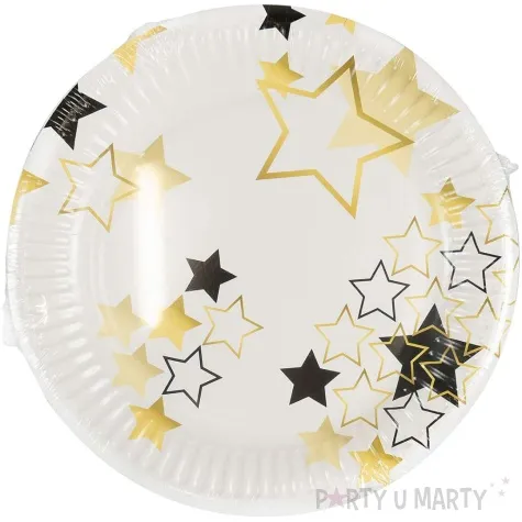 talerzyki papierowe celebrate gwiazdki bialy arpex 18 cm 8 szt