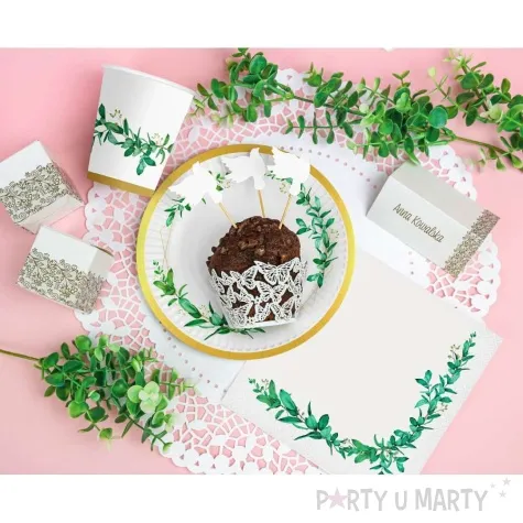 talerzyki papierowe celebrate listki godan 18 cm 6 szt