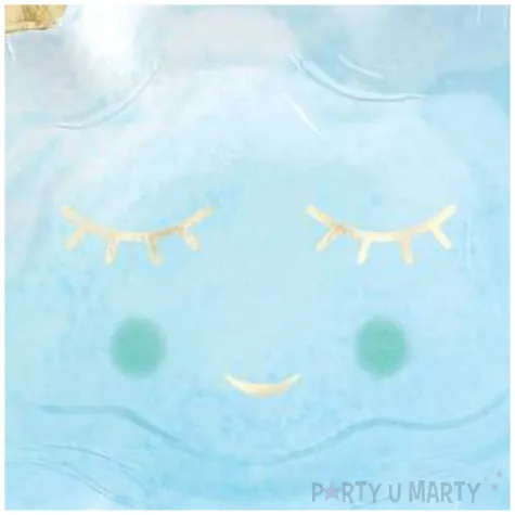 talerzyki papierowe chmurka baby shower boy amscan 8 szt