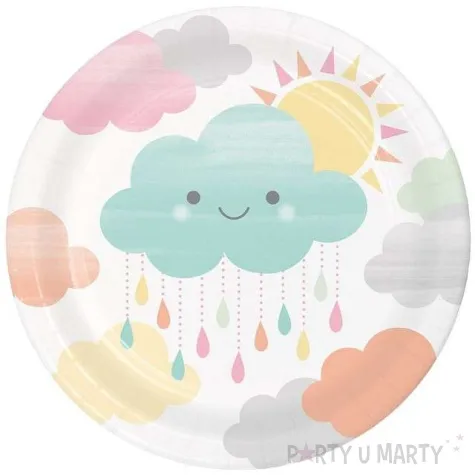 talerzyki papierowe chmurka creativeconverting 18 cm 8 szt
