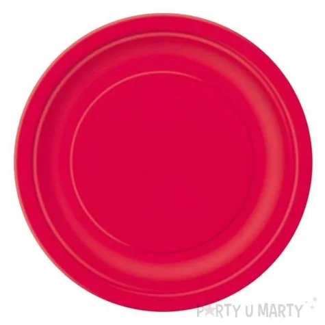 talerzyki papierowe classic czerwone unique 23 cm 16 szt