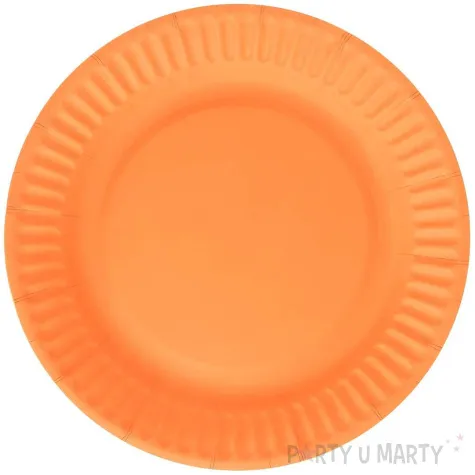 talerzyki papierowe classic okr g e pomara czowy godan 18 cm 6 szt