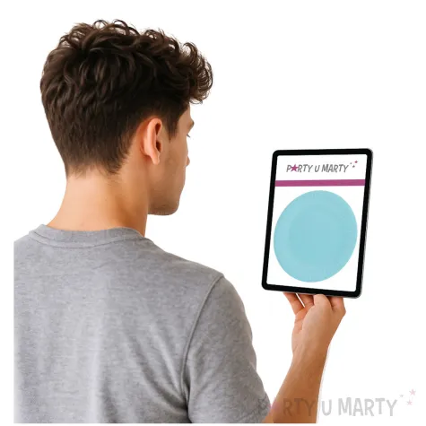 talerzyki papierowe classic okragle godan blekitne 18 cm 6 szt