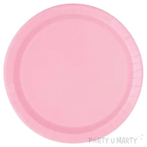 talerzyki papierowe classic rozowe jasne unique 23 cm 16 szt